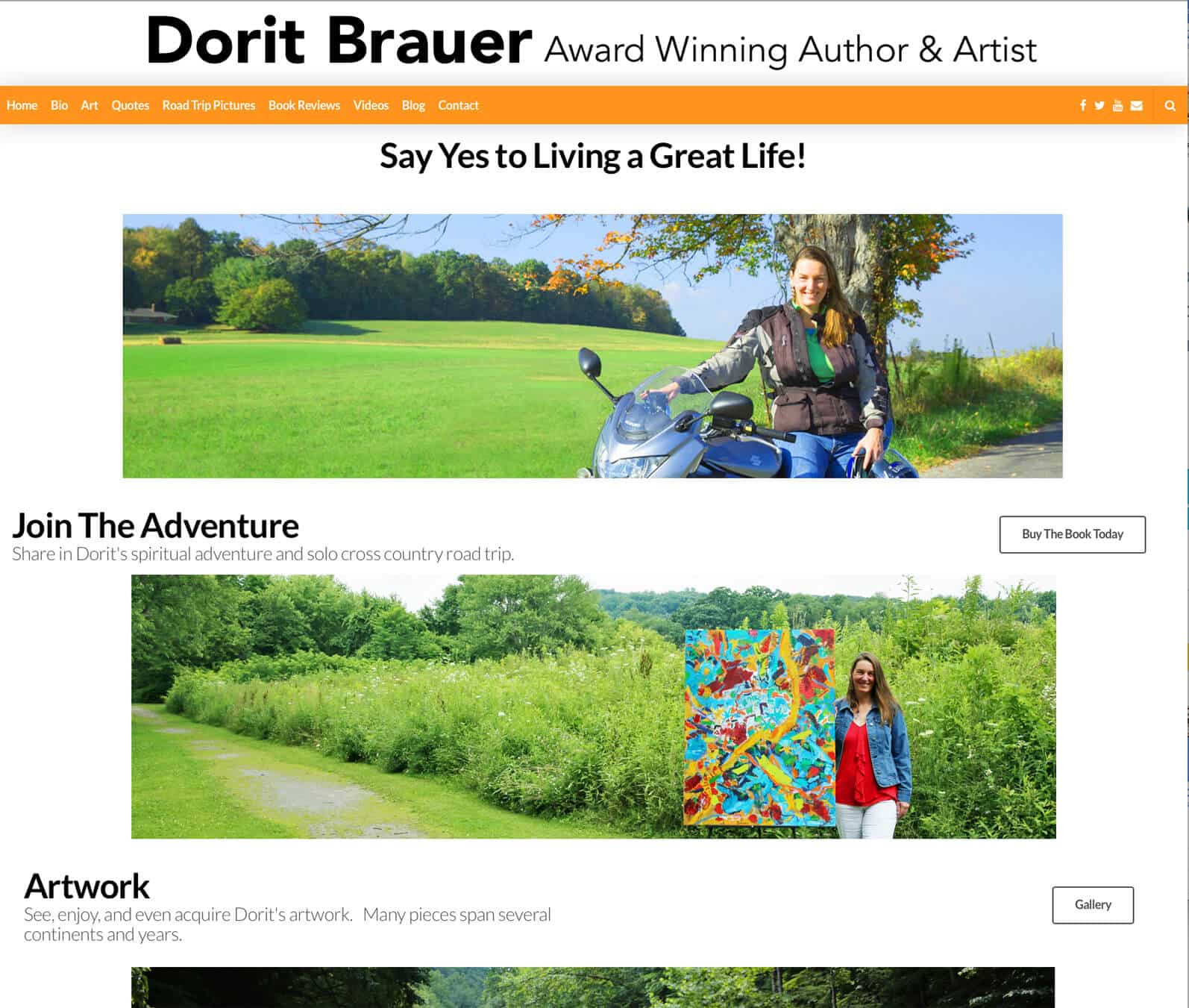 DoritBrauer.com Website design and developed by Josh Meeder of Great Things LLC