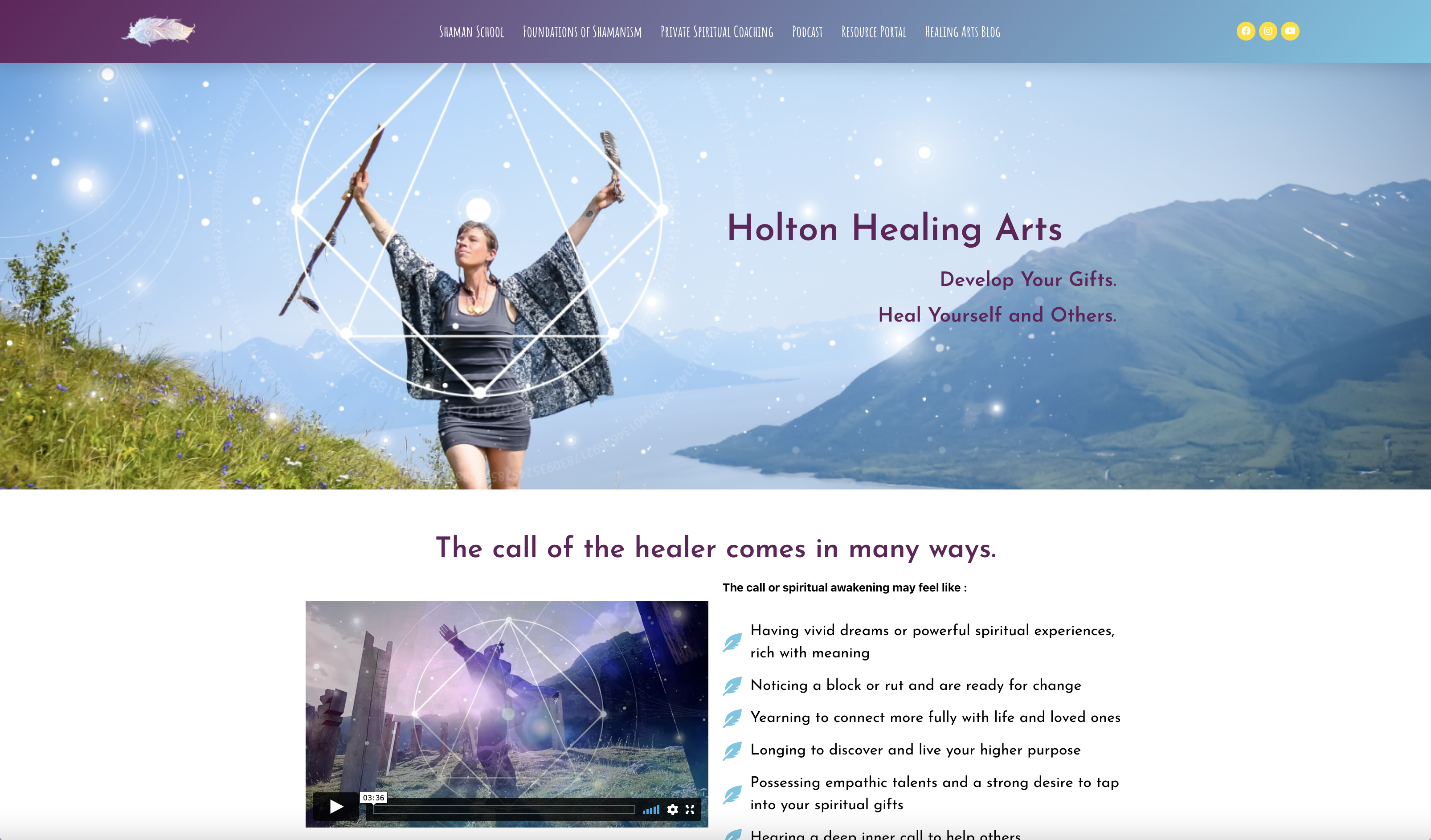 Holton Healing Arts Website Design Development