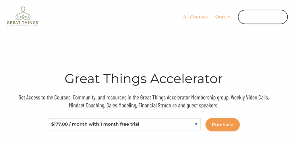 Great Things Accelerator Sign Up