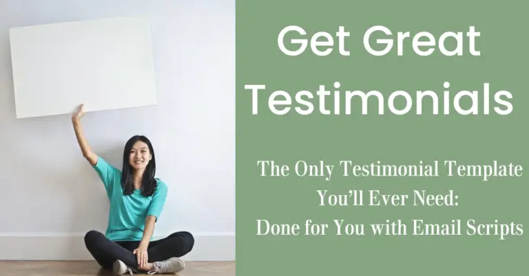testimonial template and email scripts