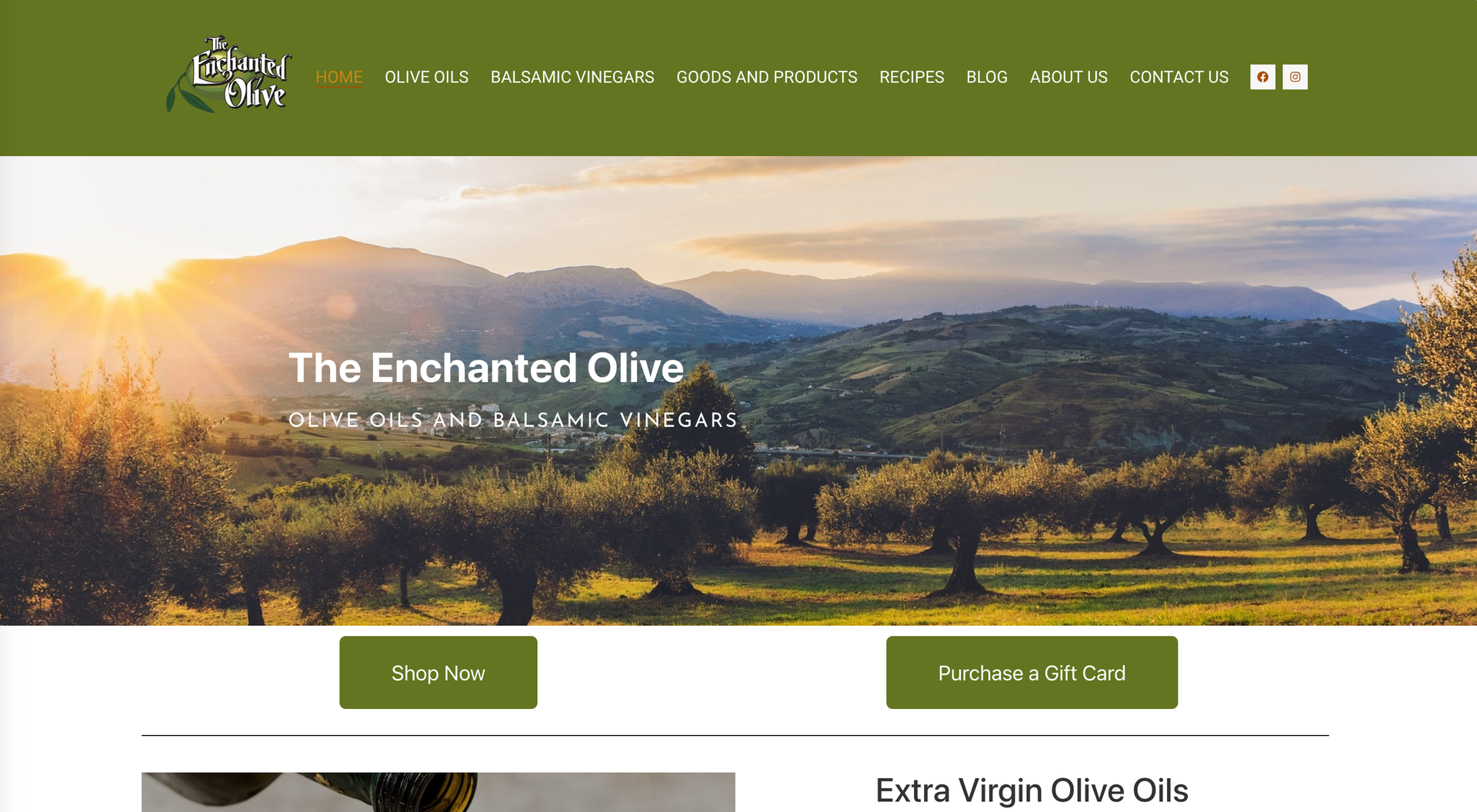 Enchanted Olive Web site