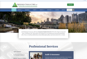 Grossman Yanak and Ford LLP Website Redesign